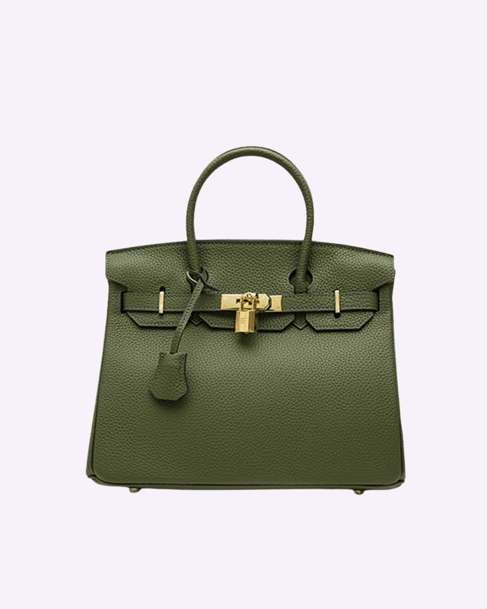 Bolso de piel premium en color negro con asas cómodas para transporte
