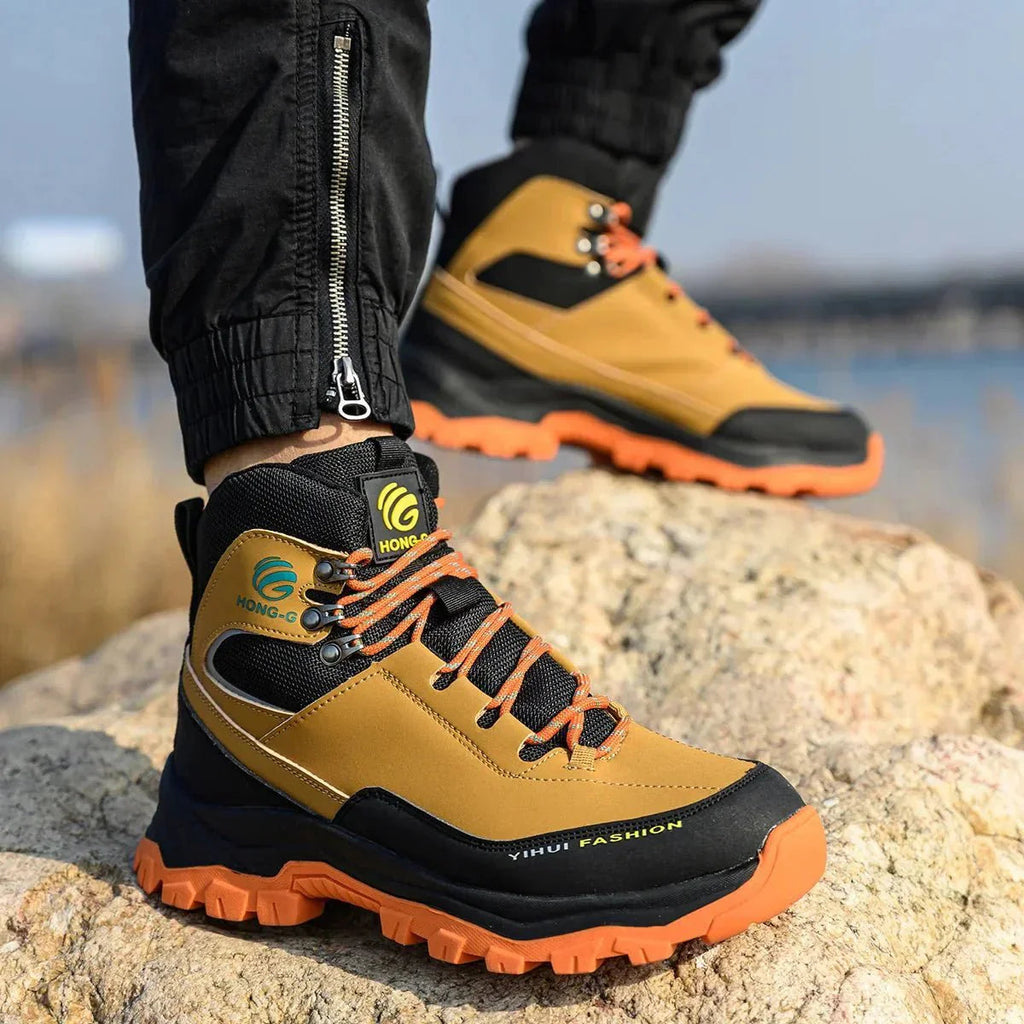Botas de trabajo ORNISHOP HONG-G en color amarillo con protección reforzada para entornos exigentes