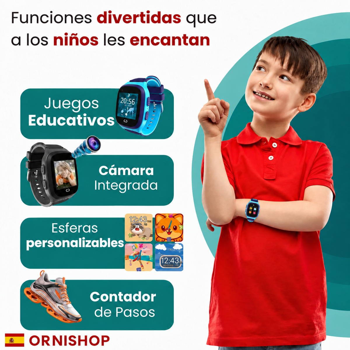 Smartwatch Infantil con GPS 4G y Llamadas – Seguridad Total sin Cuotas