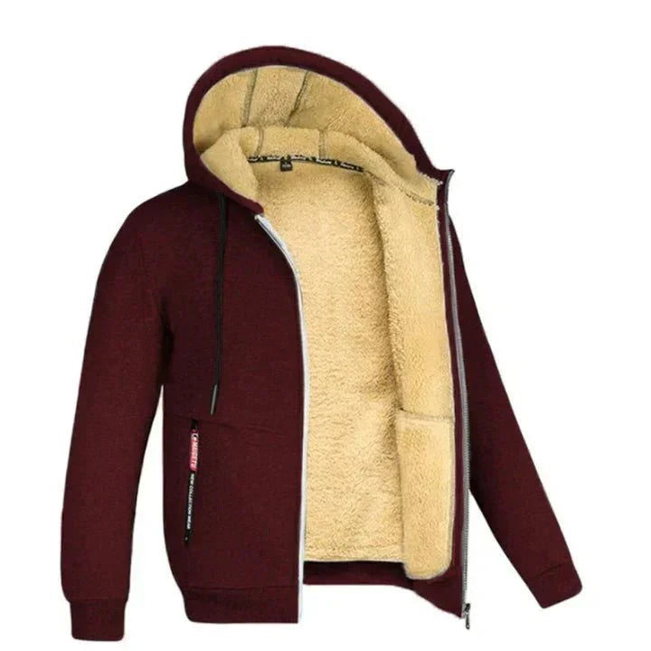 Chaqueta TOMMY en color gris con cremallera cerrada