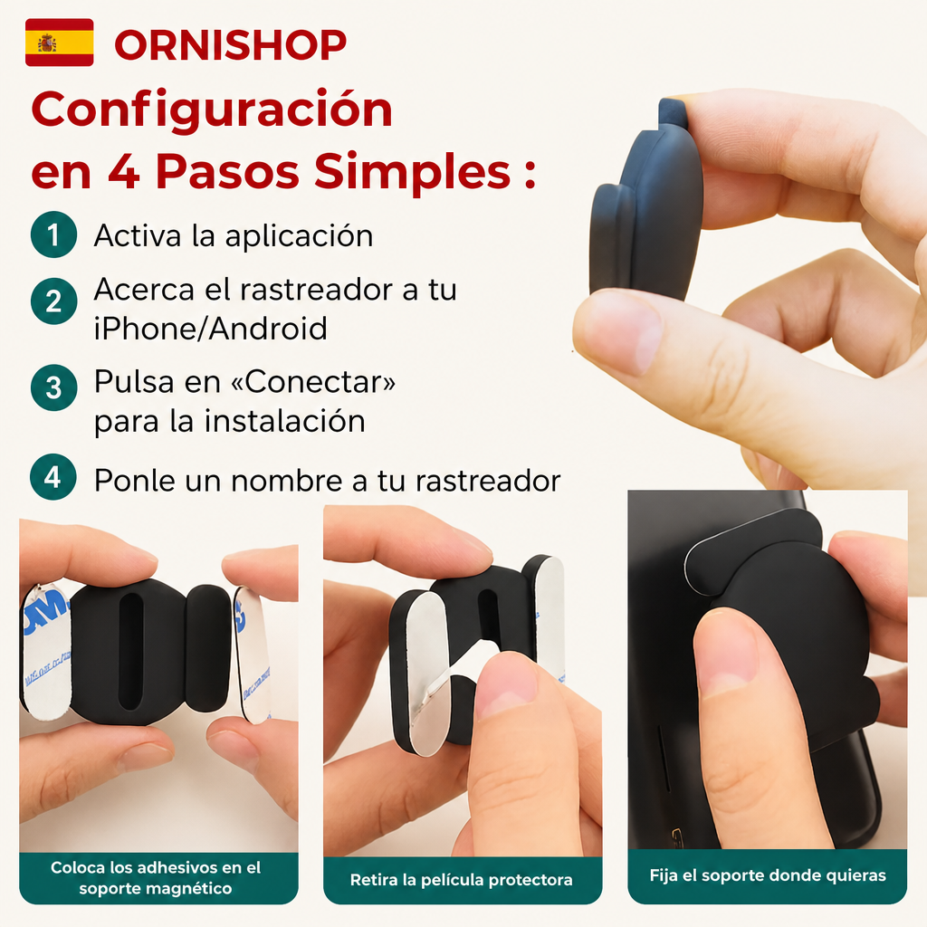 Rastreador GPS ligero para mascotas con montaje rápido en cualquier collar