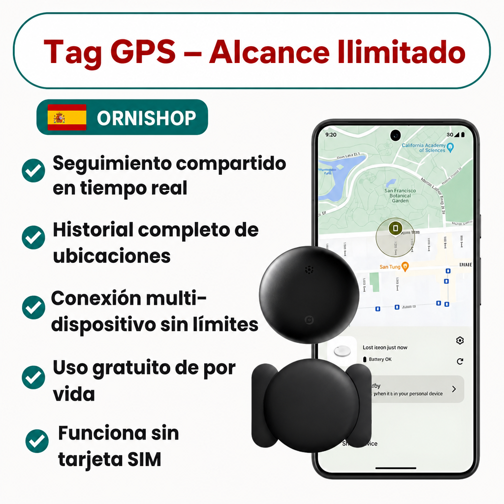 Rastreador GPS para mascotas en diferentes colores: blanco, negro, azul y rosa