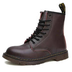 Vista lateral de los botines Martin de alta gama ORNISHOP con diseño británico