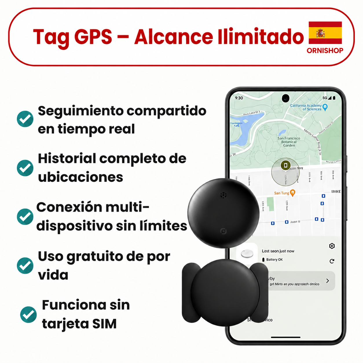 Rastreador GPS Bicicleta Sin Cuotas – Apple y Android Find My – Antirrobo Inteligente