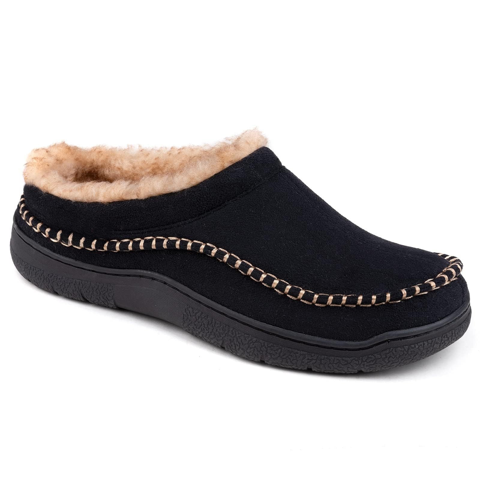 Vista superior de zapatillas ortopédicas hombre estilo mocasín con acabado microsuede