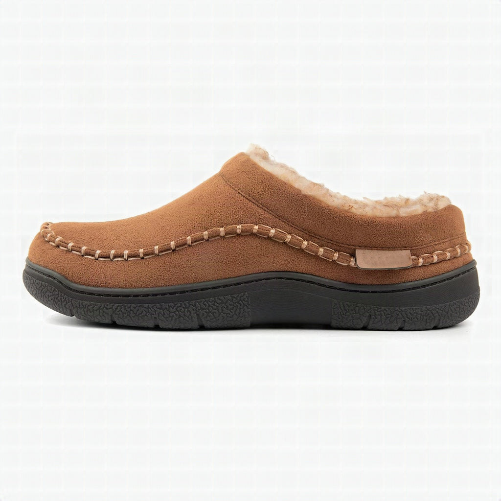 Zapatillas ortopédicas de casa para hombre con diseño mocasín y soporte plantar integrado