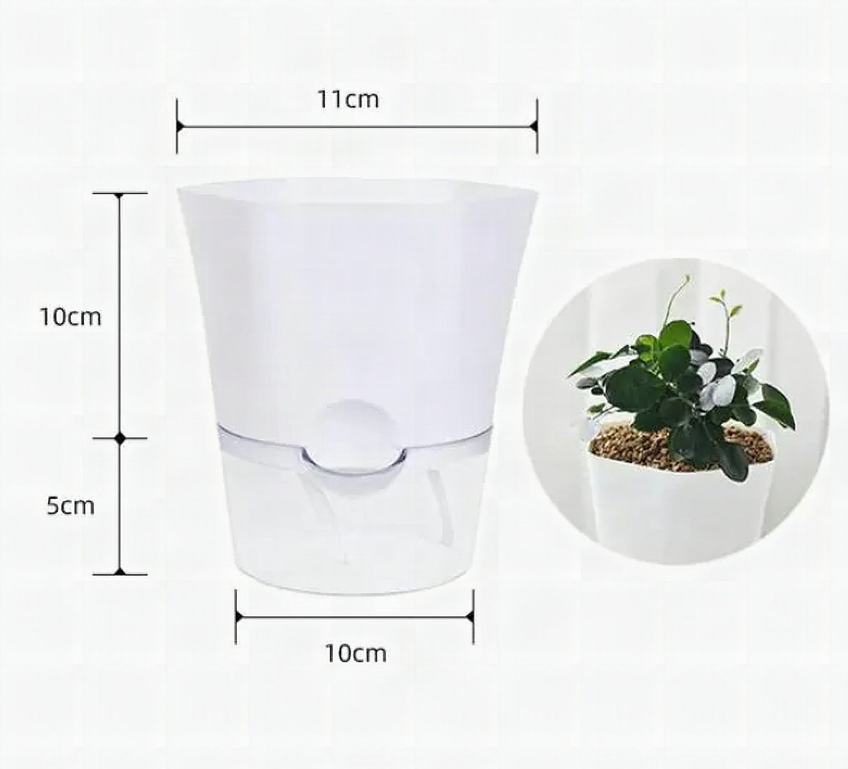Maceta con depósito de agua – Maceta autorregante para plantas de interior