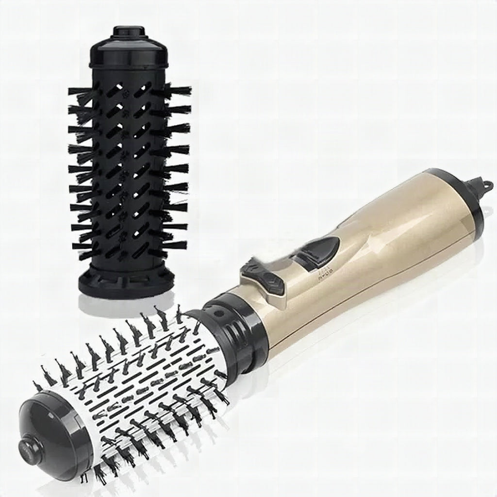 Moldeador de pelo eléctrico 3 en 1 con secador, cepillo y rizador