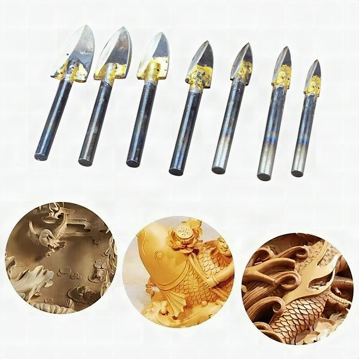 Juego de brocas para talla en madera
