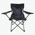 Silla plegable portátil de exterior con reposabrazos, respaldo y portavasos