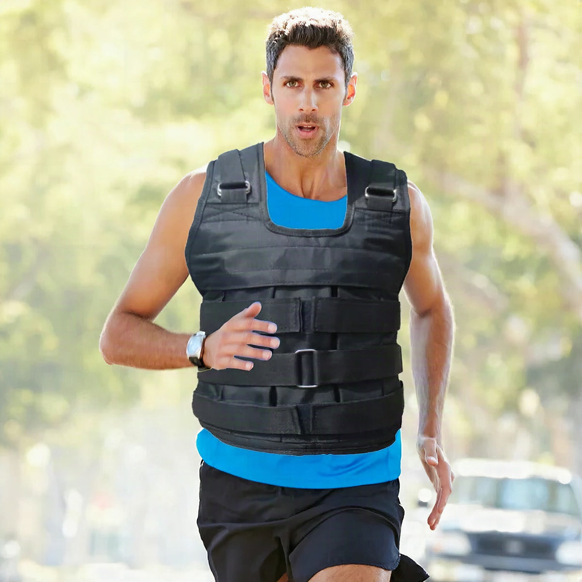 Chaleco lastrado ajustable para caminar y correr