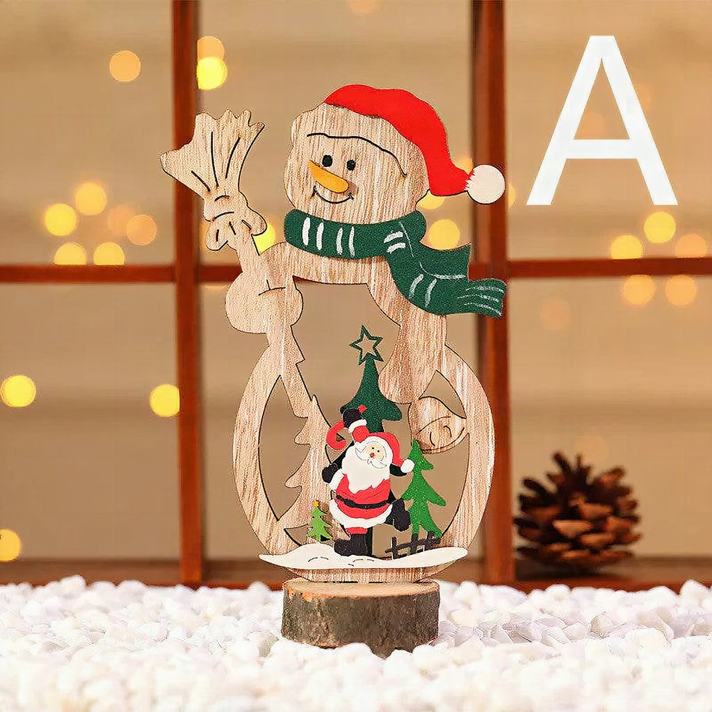 Figura decorativa de madera para Navidad