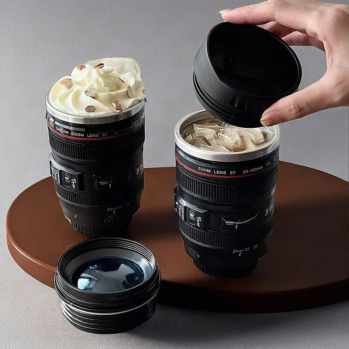 Taza de café con diseño de objetivo de cámara – FocusMug
