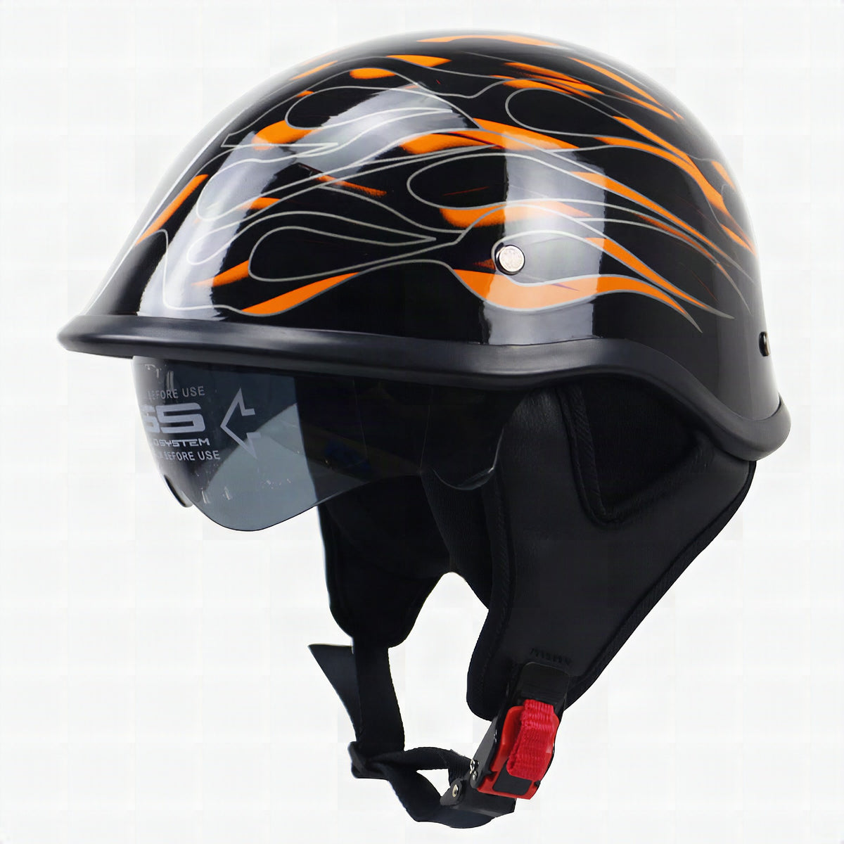 Casco de moto clásico ligero con visera ajustable