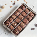 Molde para brownies antiadherente con 18 divisores de aluminio