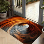 Alfombra decorativa con diseño de espirales artísticas