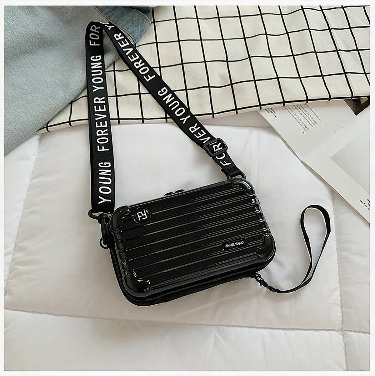 Minibolso tipo maleta elegante para uso diario