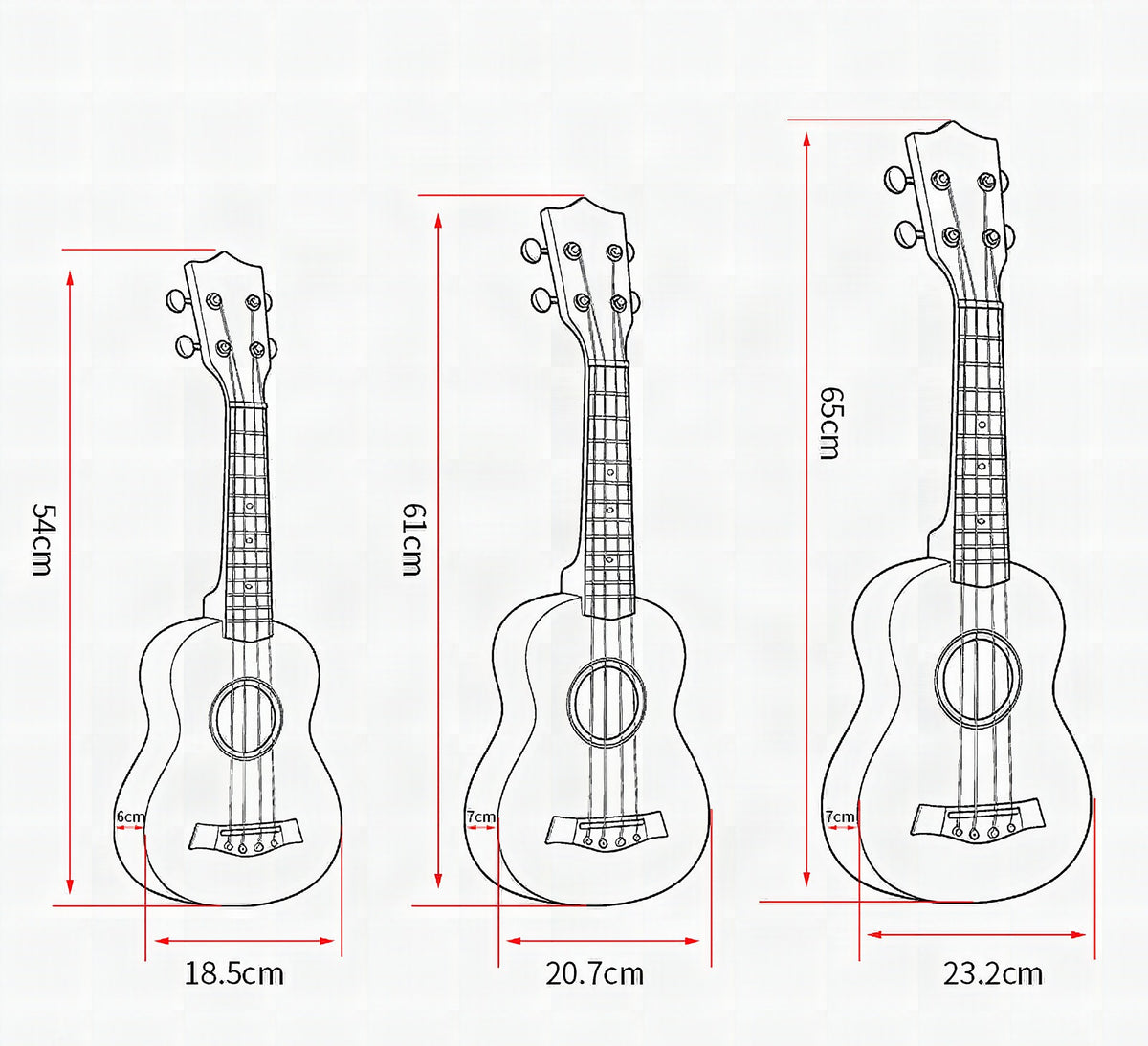 Ukelele decorativo