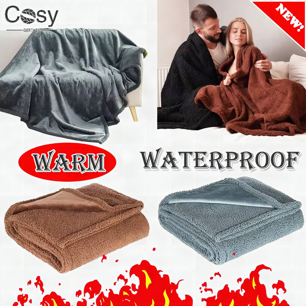 Manta impermeable de terciopelo suave