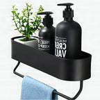 Estante de baño con toallero integrado