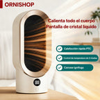 Calefactor portátil compacto con ventilador ORNISHOP, diseño moderno y eficiente para calentar espacios personales
