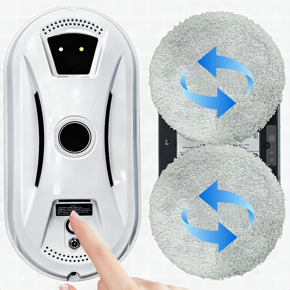 Robot limpiacristales inteligente con mando a distancia y cuerda de seguridad