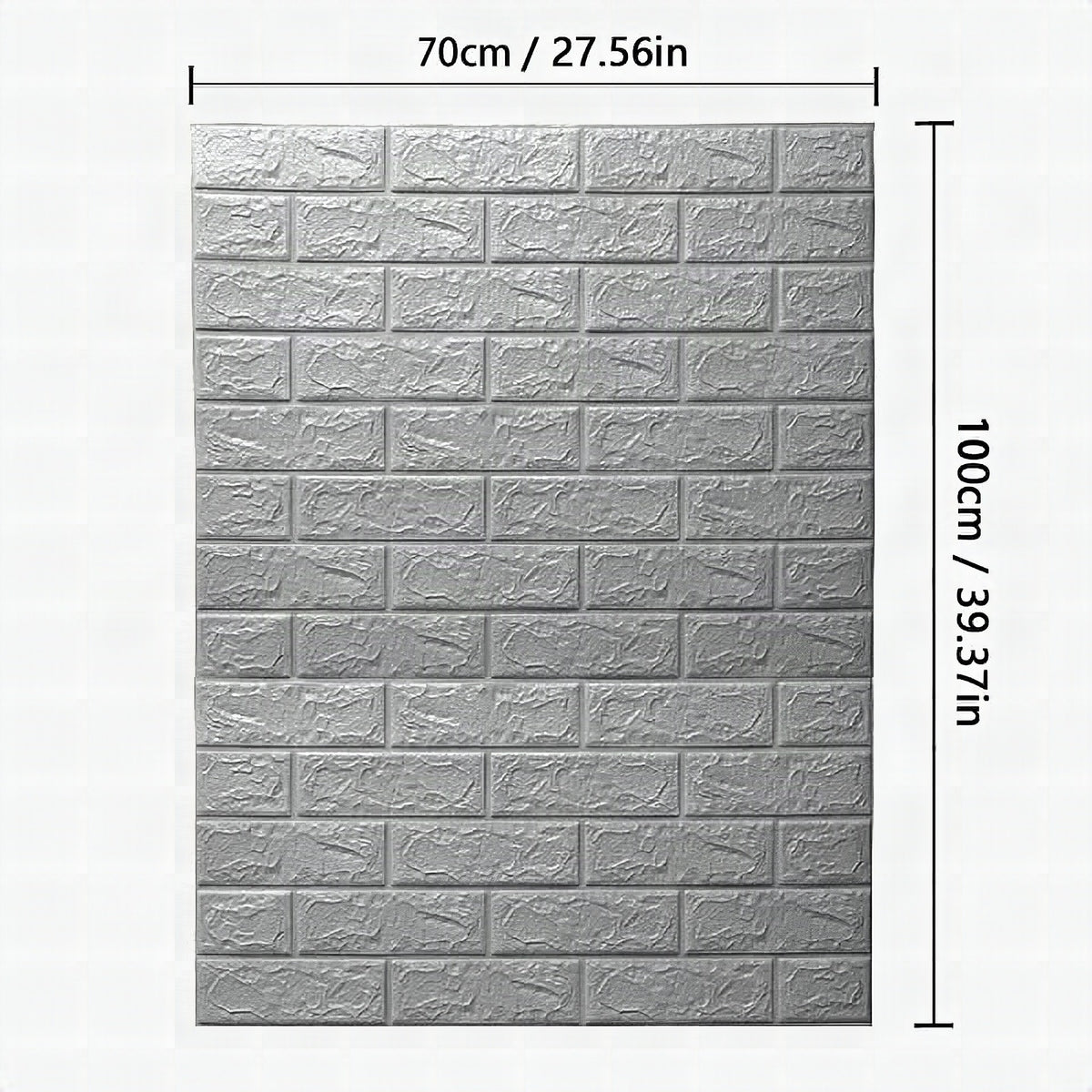 Panel decorativo 3D de espuma con efecto ladrillo