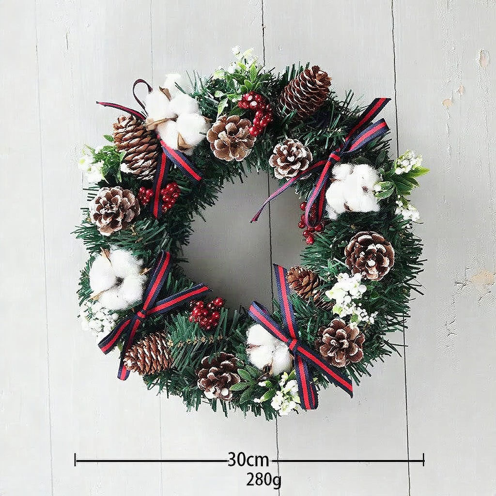Corona de Navidad decorativa de PVC de 30 cm o 40 cm