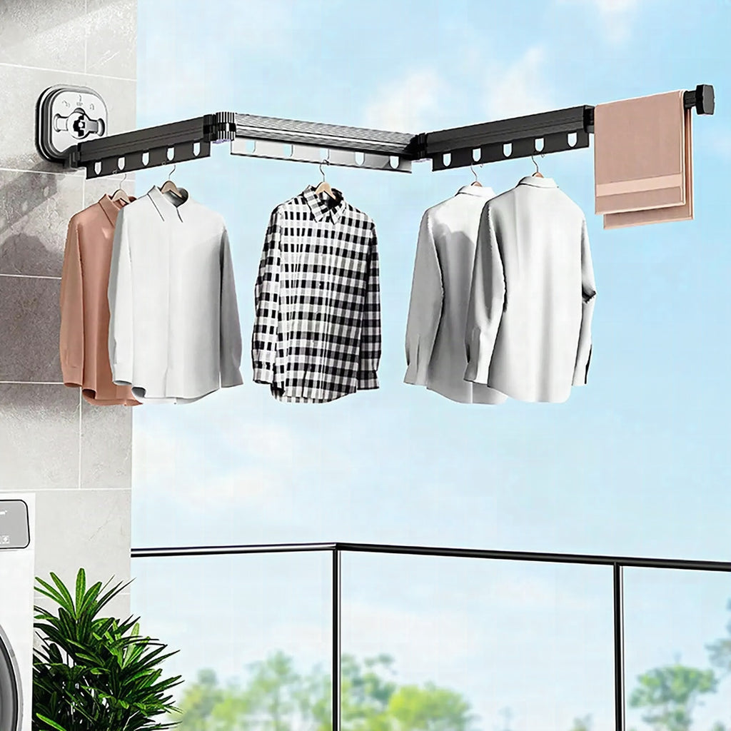 Tendedero plegable de pared con ventosas