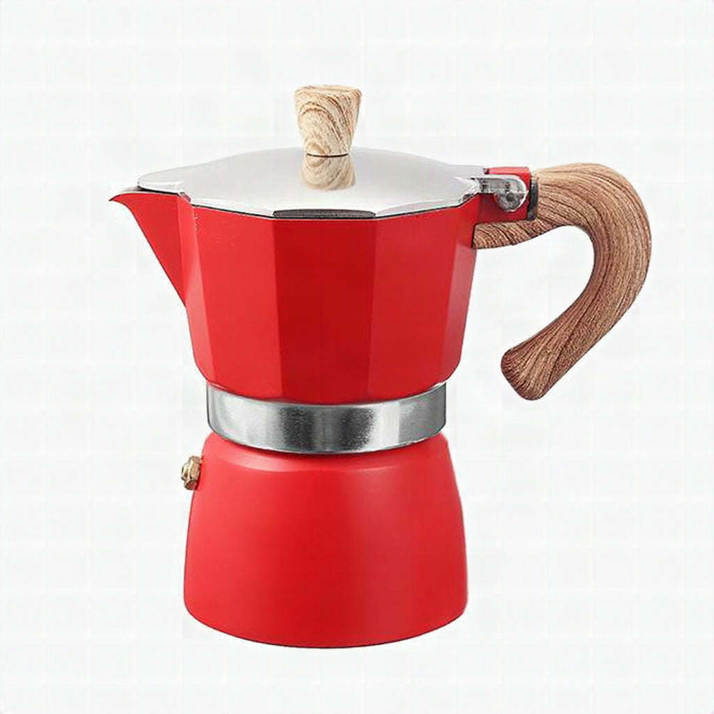 Cafetera italiana de aluminio para espresso