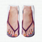 Calcetines con estampado de uñas