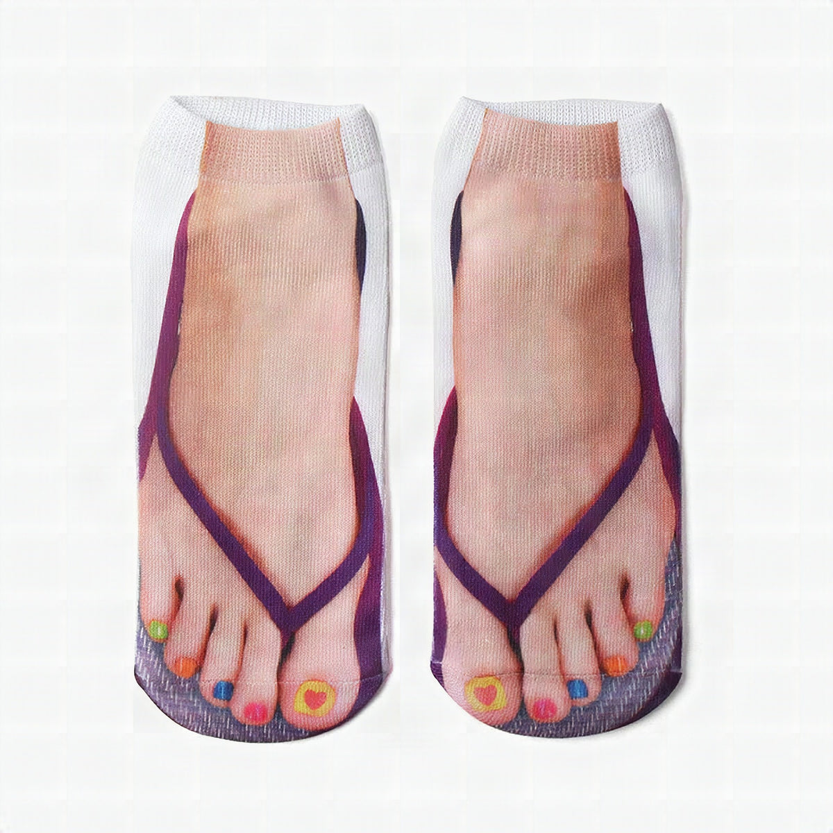 Calcetines con estampado de uñas