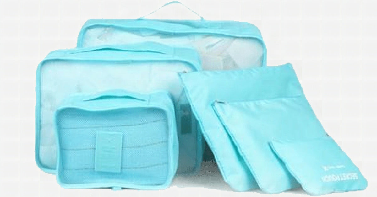 Organizador de maleta portátil con malla transparente — mantén tu ropa compacta y ordenada