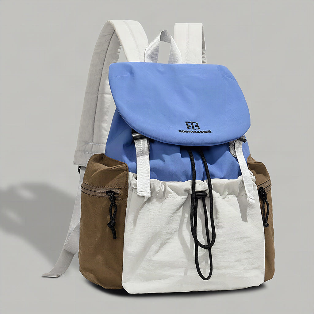 Mochila de colores contrastados, 20–35 L, tejido oxford