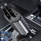 Cargador de coche plegable con USB-C y USB-A – Carga rápida de 120 W