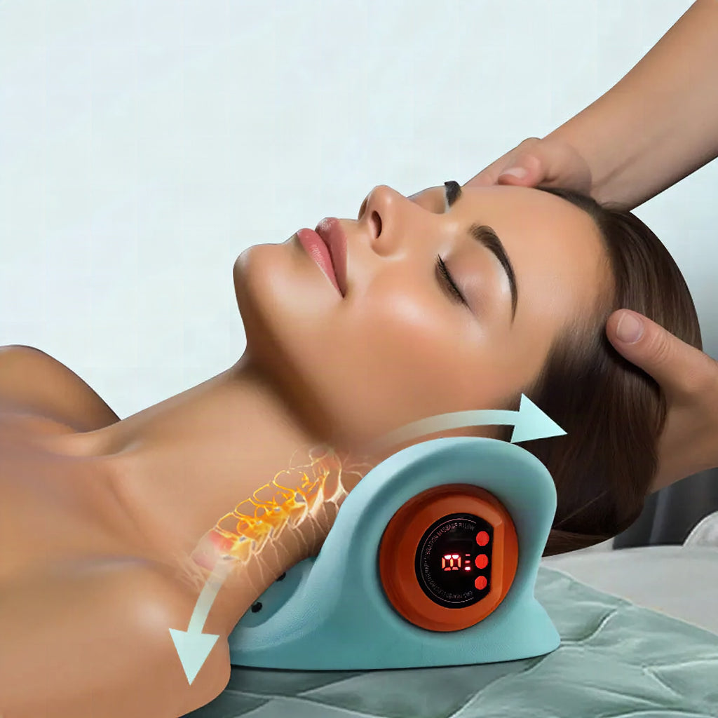 Masajeador cervical eléctrico con tracción y calor