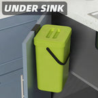 Cubo de basura mini Binova con tapa colgante y de pared