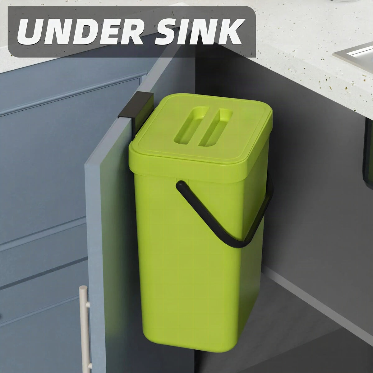Cubo de basura mini Binova con tapa colgante y de pared