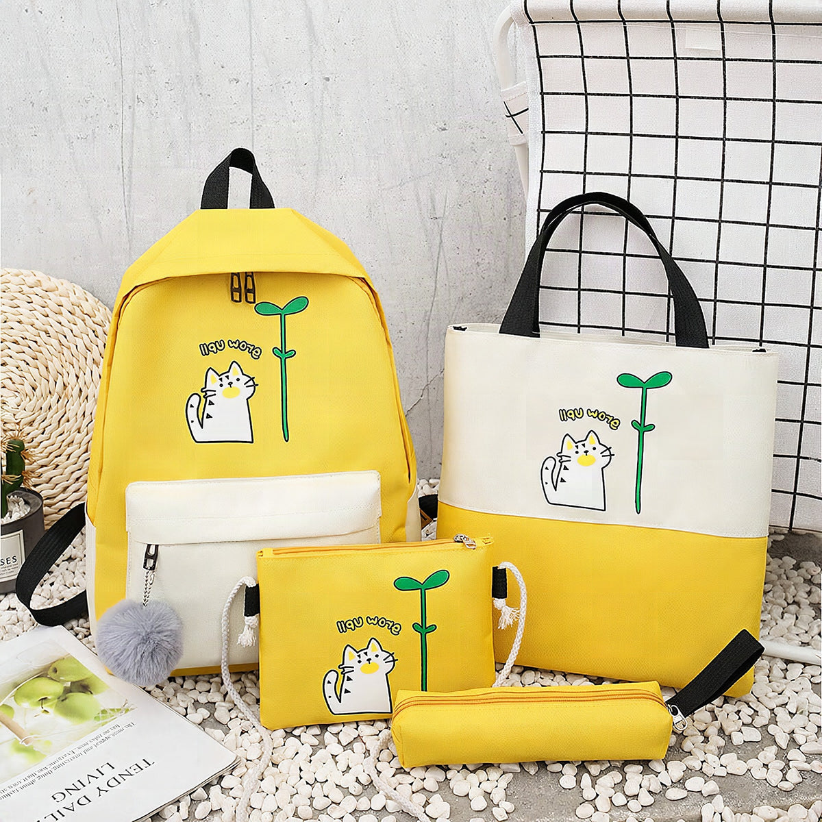 Set de mochila y bolsos 4 en 1