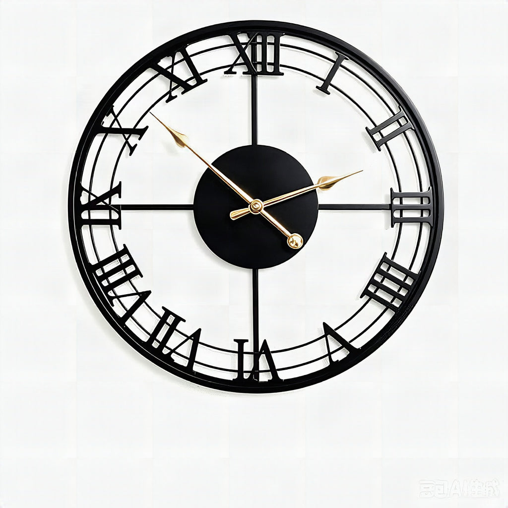 Reloj de pared XXL moderno con números romanos