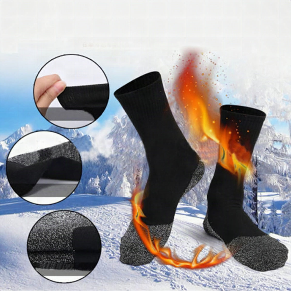 Calcetines térmicos Ultimate Comfort 35 Below, pack de 3 pares en negro