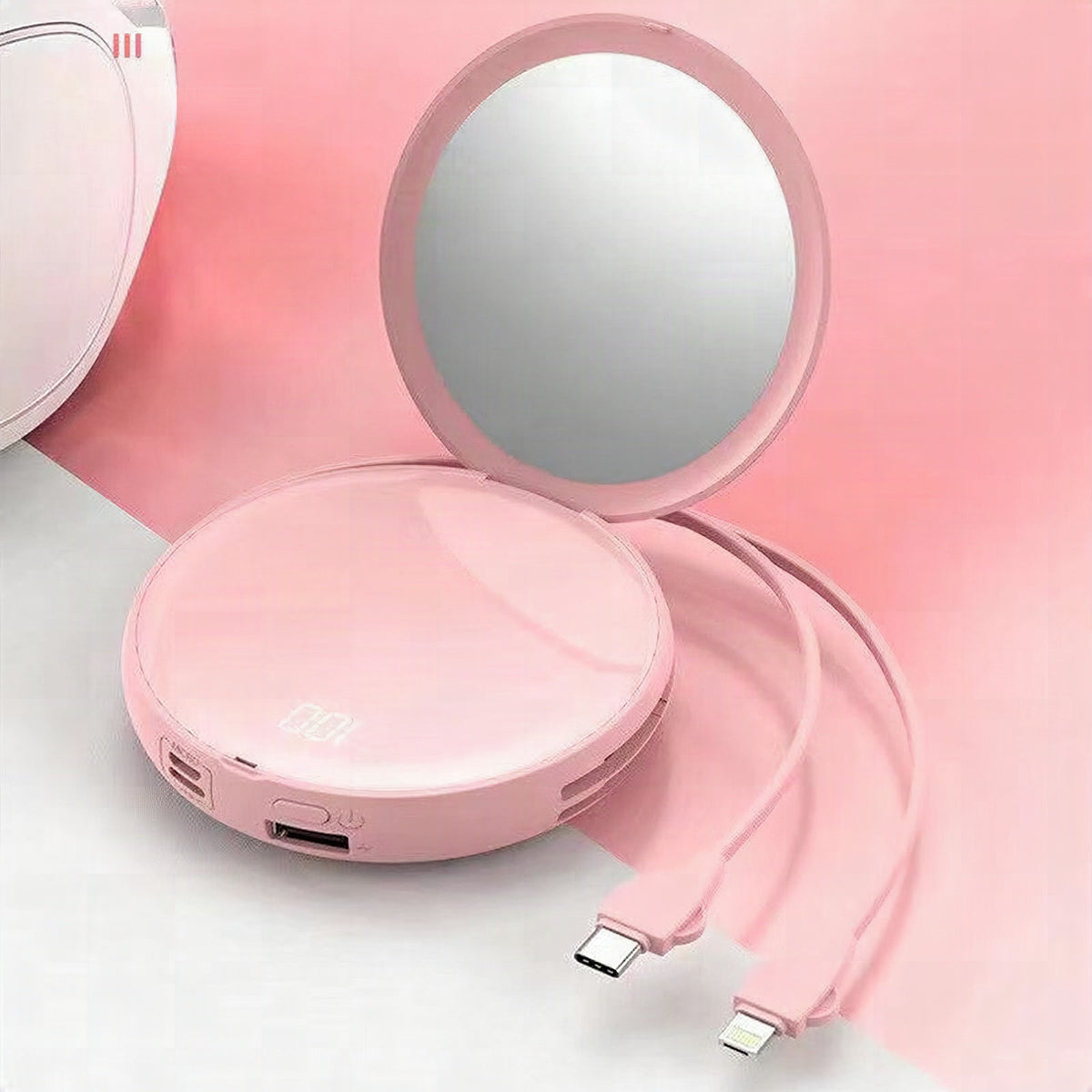 Espejo portátil con función de carga USB