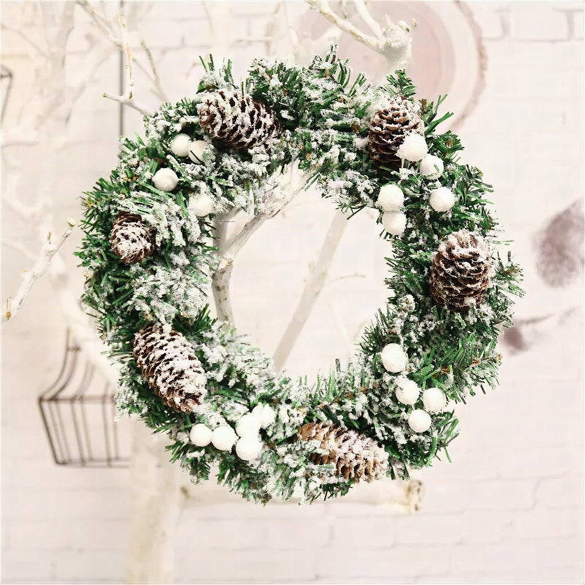 Corona de Navidad decorativa de 30 cm