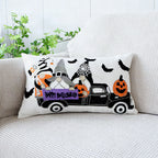 Funda de cojín decorativa bordada de Halloween 30×50 cm