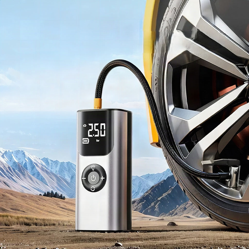 Mini compresor de aire inalámbrico automático para neumáticos de coche