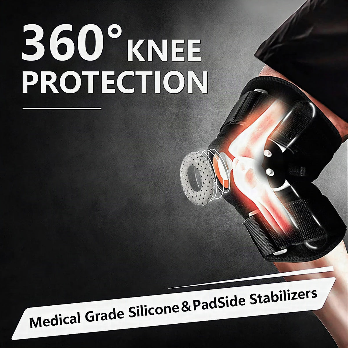 Rodillera ajustable con soporte articular