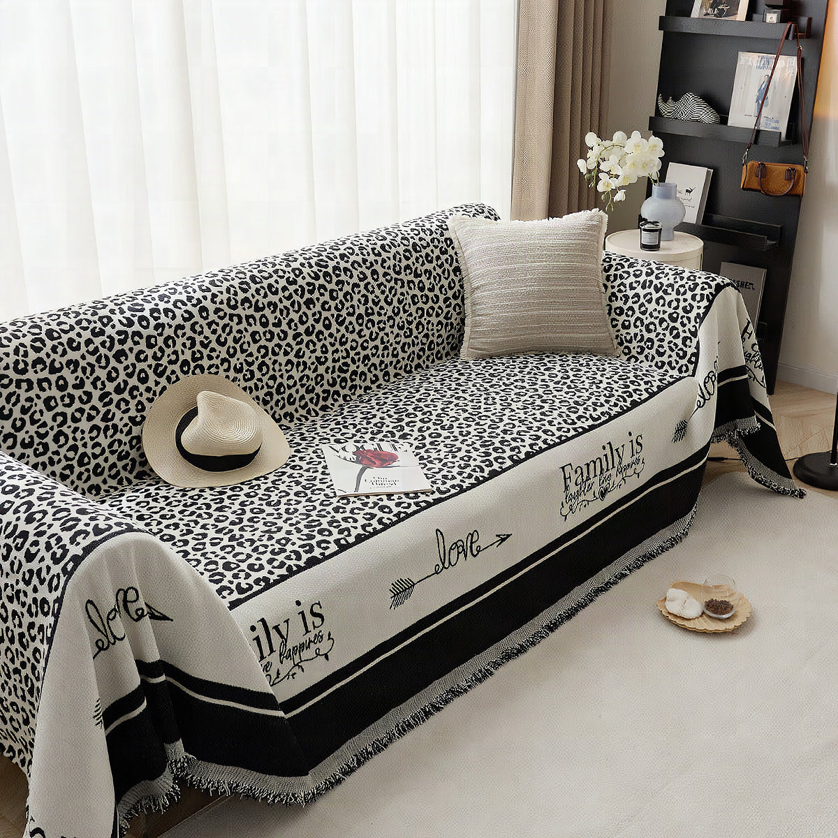 Funda de sofá estampado leopardo artístico