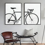 Lámina minimalista de bicicleta - Cuadro de lienzo para pared