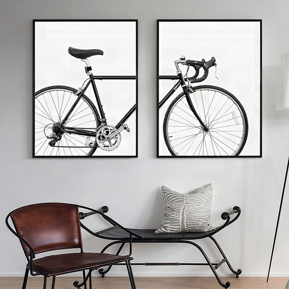 Lámina minimalista de bicicleta - Cuadro de lienzo para pared