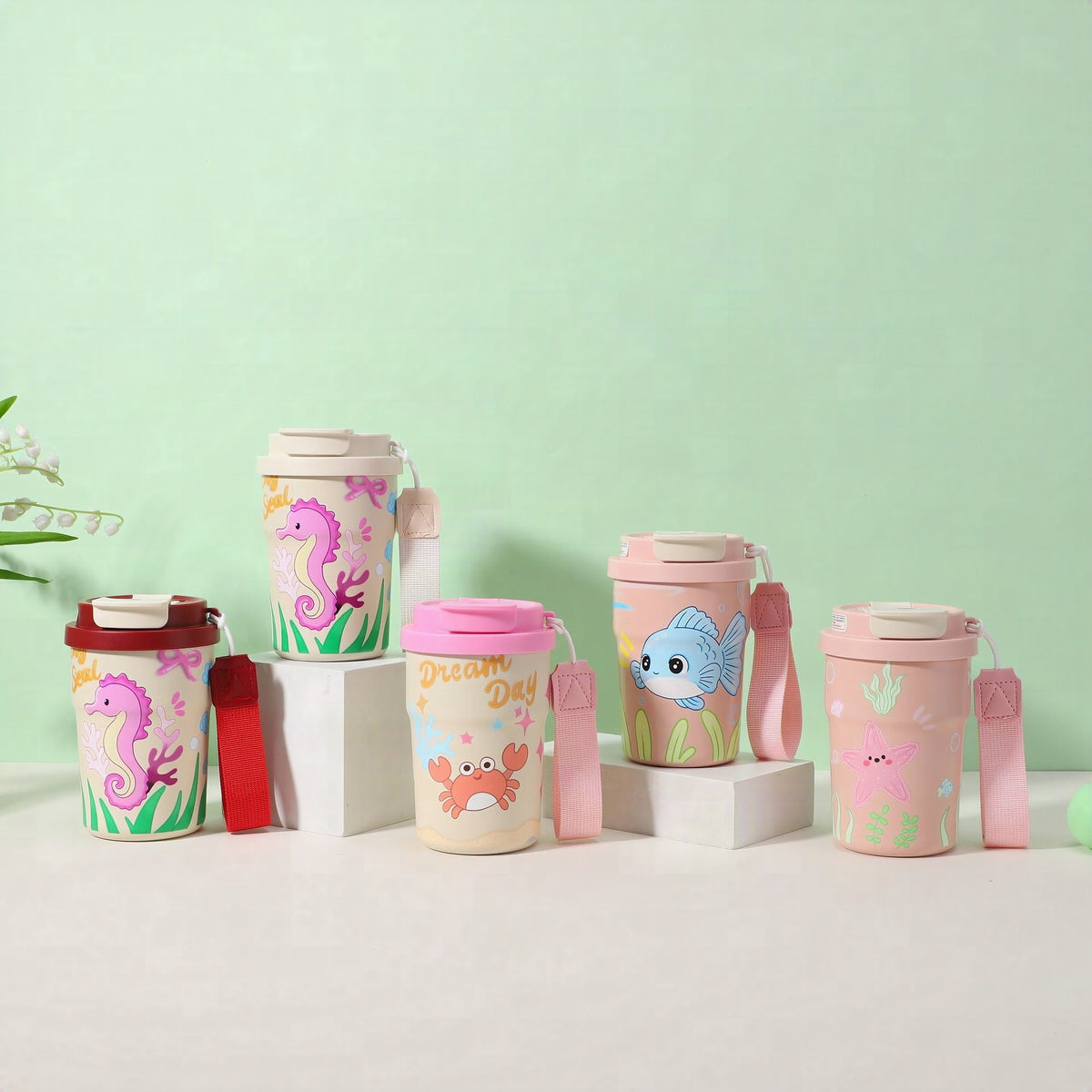 Taza de viaje artística